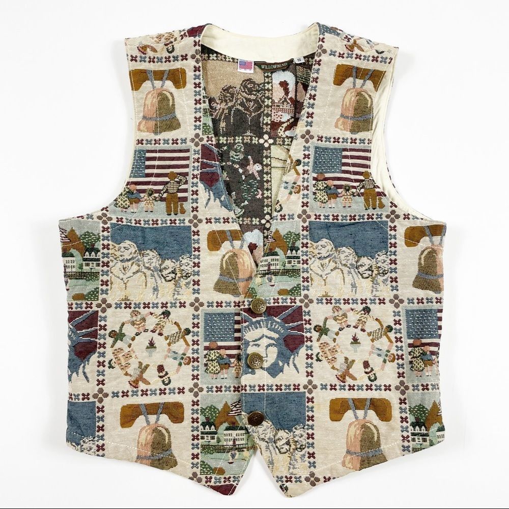 Vintage United States Historical Sites Vest